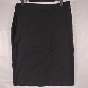 Emaline Solid Black  Pencil Skirt Size 12 Back Zipper